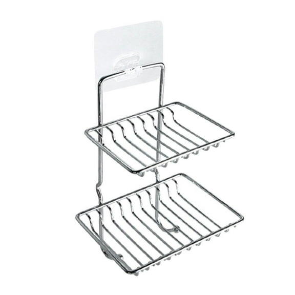 OFFIGAM Easy Install Wall Mounted Soap Dish Storage Rack Stainless Steel 1Pack