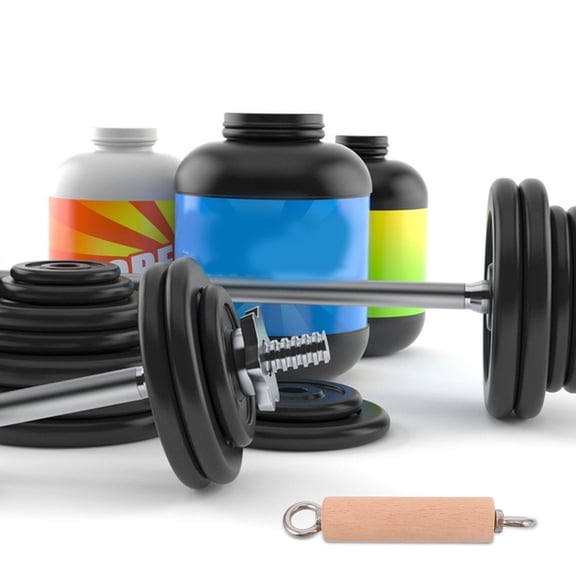 OFFIGAM Ergonomic Wooden Grip Cable Pulley System Gym Handles for Home Workout Versatile Training