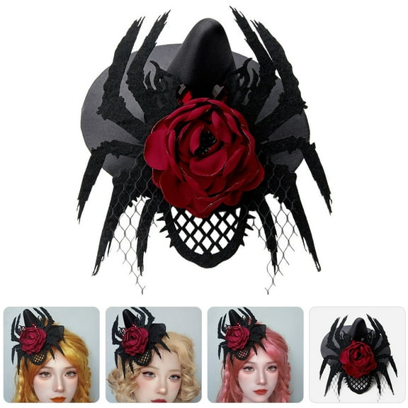 OFFIGAM Multi-Color Spider Fascinator Clip Vintage Style Hair Accessory for Parties and Special Events