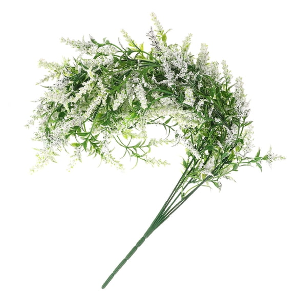 OFFIGAM Artificial Lavender Hanging Flower Pendant in White for Wedding and Home Decoration