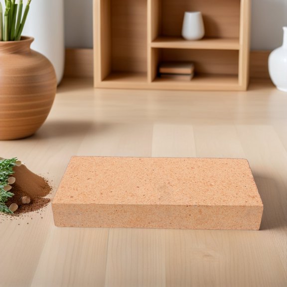 OFFIGAM Fire Bricks for Fire Pit Light Brown Refractory Clay Brick 1Pack