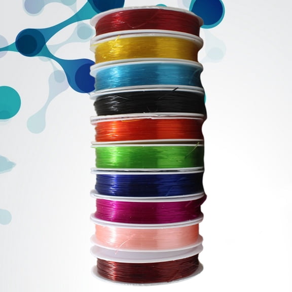 OFFIGAM Flexible Beads Cord Elastic String Assorted Colors Perfect for DIY Jewelry Bracelets and Accessories