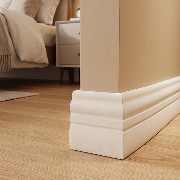 OFFIGAM Flexible PVC Skirting Board White Self Adhesive Wall Baseboard for Home Decor