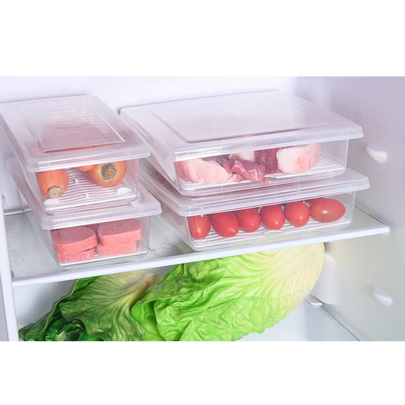 OFFIGAM Plastic Fruit Storage Container for Kitchen and Fridge Organization, Clear , 1 Piece