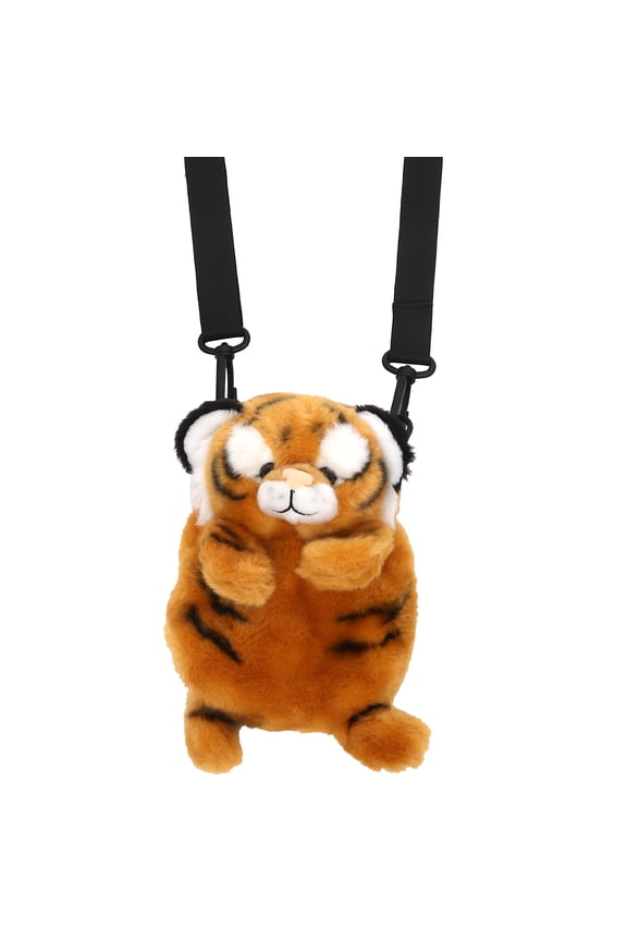 Plush Furry Cartoon Orange Purse for Girls, Soft Cute Handbag for School, Shopping, Travel, and Everyday Use