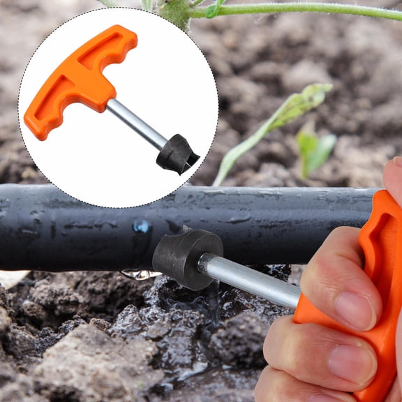 OFFIGAM Garden Hose Hole Punch Tool for Drip System Installation Durable Orange