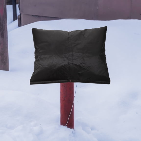 OFFIGAM Black Oxford Outdoor Faucet Cover for Garden Hose - Protects Against Winter Freeze and Pipe Bursting