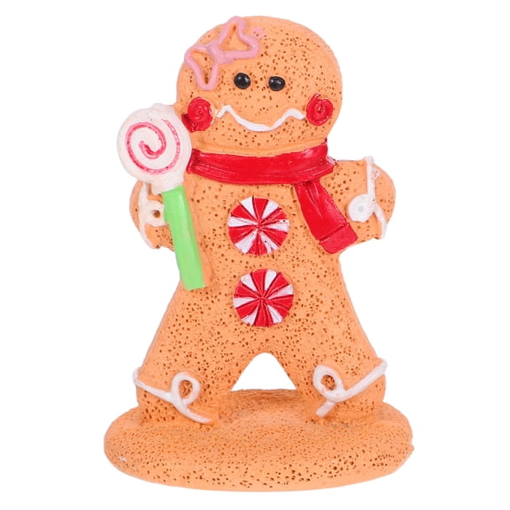 OFFIGAM Handmade Multi Color Resin Gingerbread Man Ornament for Christmas Table