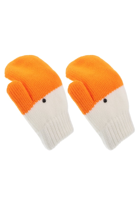 Gloves Winter Women Warm Rabbit Plush Gloves Thick Knit Polyester 1 Pair