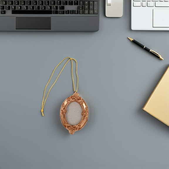 OFFIGAM Set of 2 Mini Picture Frame Ornaments for Holiday and Everyday Decoration with Stylish Resin Design