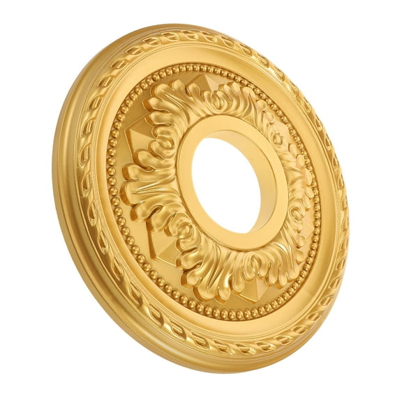 OFFIGAM Golden Ceiling Medallion Round Design Steel Reinforced Plastic with Easy Installation Guide