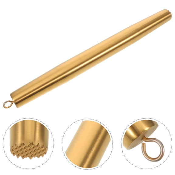 OFFIGAM Dual Function Stainless Steel Crushed Ice Masher Stick and Dough Roller for Cocktails