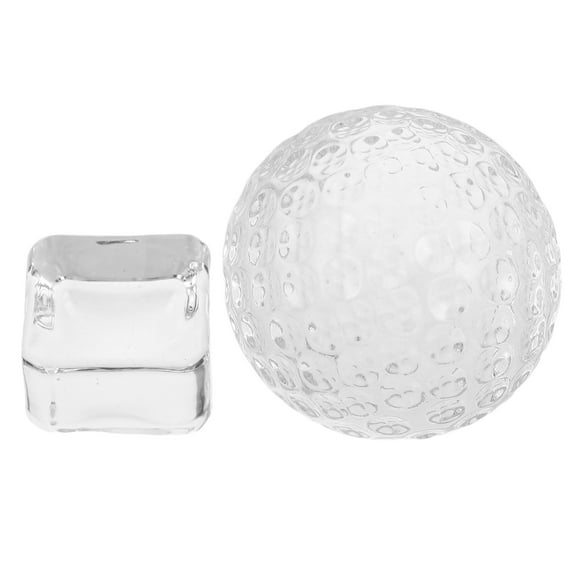 OFFIGAM Golf Ball Stand Golf Ball Trophy Display Stand Transparent Glass Showcase for Office Decor 1 Set