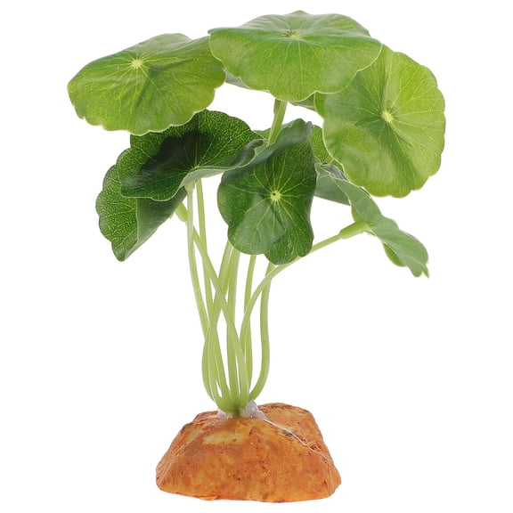 OFFIGAM Simulation Green Reptile Plant Ornament for Aquariums Terrariums and Habitat Decor