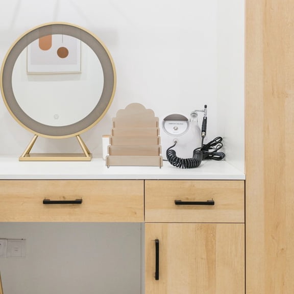 OFFIGAM Greeting Cards Holder Wooden Greeting Card Display Rack Khaki Tiered Card Display Ideal for Office Use 1Set