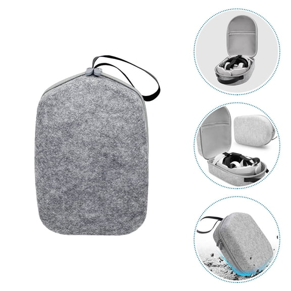 OFFIGAM Grey Eva Protective Case for Glasses with Custom Compartments and Easy Carry Handle