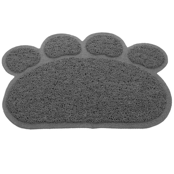 OFFIGAM Grey PVC Plastic Cat Cleaning Carpet Pet Litter Mat Water Resistant for Doors