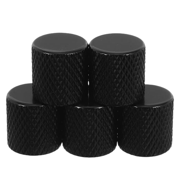 OFFIGAM Black Metal Bass Guitar Control Knobs Set of 5 for Accurate Volume and Tone Adjustment