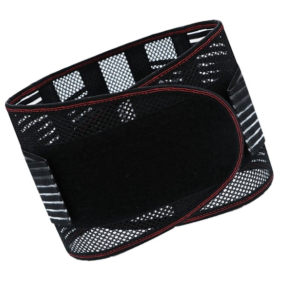 OFFIGAM Gym Back Support Belt Black Polyester Webbing Fitness Training Adjustable Weightlifting Belt