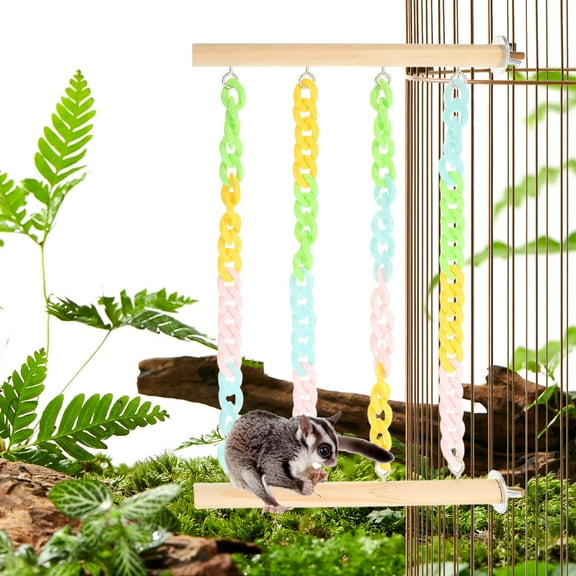 OFFIGAM Hamster Exercise Toys Sugar Glider Climbing Toys Wood ABS 1Pcs
