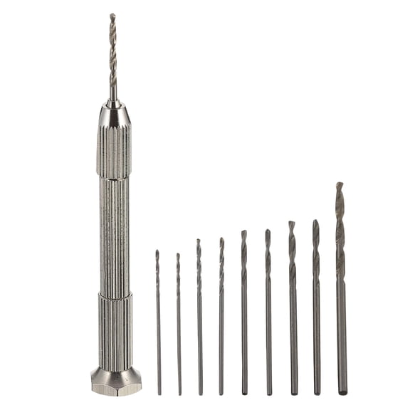 OFFIGAM Hand Drill Precision Plated Silver Steel Rotary Tool for Woodworking and Model Making