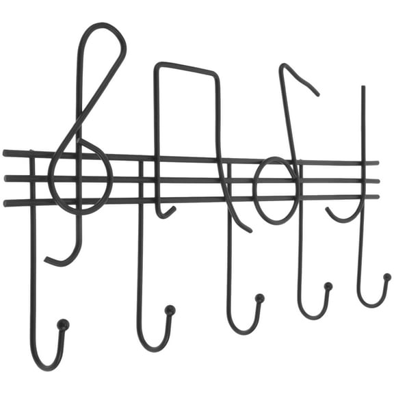 OFFIGAM Hanging Key Holder 1Pcs Music Note Shape Metal Wall Mounted For Homeowners In Entrance