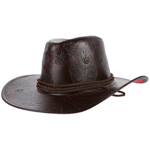 OFFIGAM Brown Hat with Double Layer Finely Stitched Texture for and Stylish Comfort