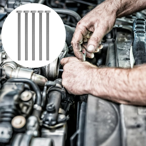 OFFIGAM 5Pcs Stainless Steel Hex Head Bolt Fully Threaded Furniture Mounting Screw