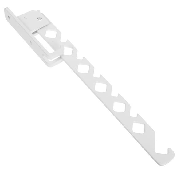 OFFIGAM Wall Mounted Foldable Clothes Rail White Heavy Duty Space Saving Laundry Rack