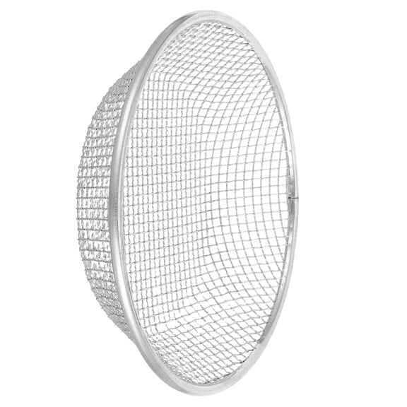 OFFIGAM Heavy Duty Compost Sieve with Reinforced Mesh for Quick Soil Screening in Garden Use Plated Silver