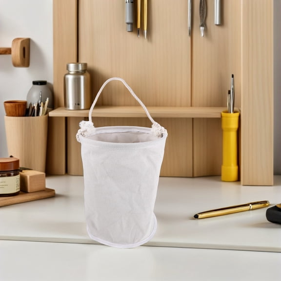 OFFIGAM Heavy Duty Cylindrical Canvas Tool Bucket for Electricians Plumbers and Construction Workers