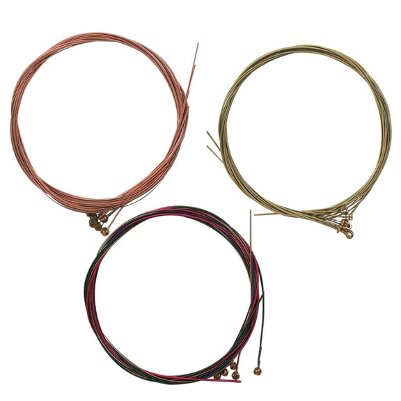 OFFIGAM High Grade Steel String for Bass and Folk Guitar Stable Tune Light Brown Color
