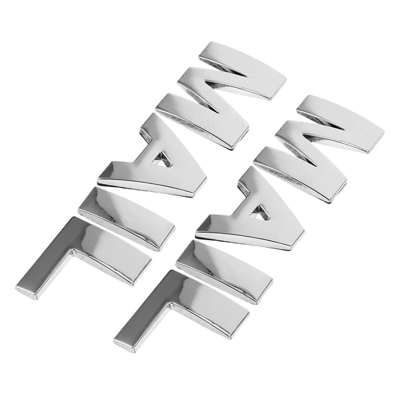 OFFIGAM High Visibility Silver Mailbox Sign Decals Made of Durable Zinc Alloy for Easy Outdoor Decoration, 2 Sets