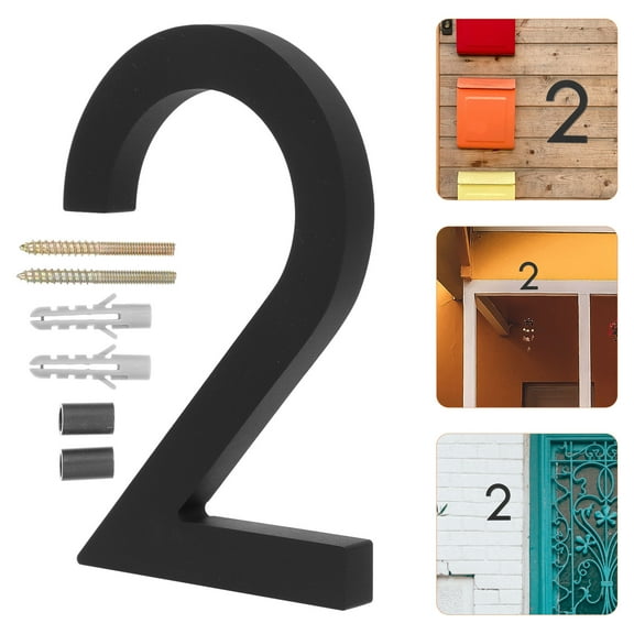 OFFIGAM House Number Signs For Outside Doorplate Metal Clear Design 1Pack 12.50X8.00X1.10CM For Home Decoration