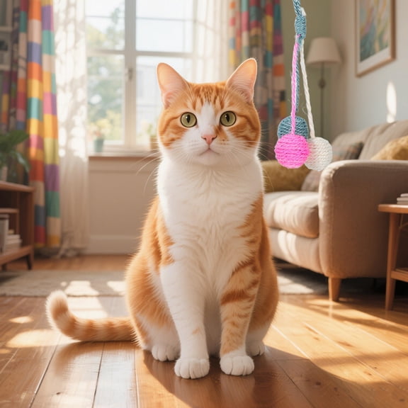 OFFIGAM Indoor Cat Toys Sisal Balls for Bonding Time and Play with Cats 1 Set