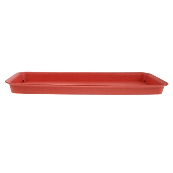 OFFIGAM Indoor and Outdoor Rectangular Plant Pot Saucer Tray in Chocolate with Water Drainage Design