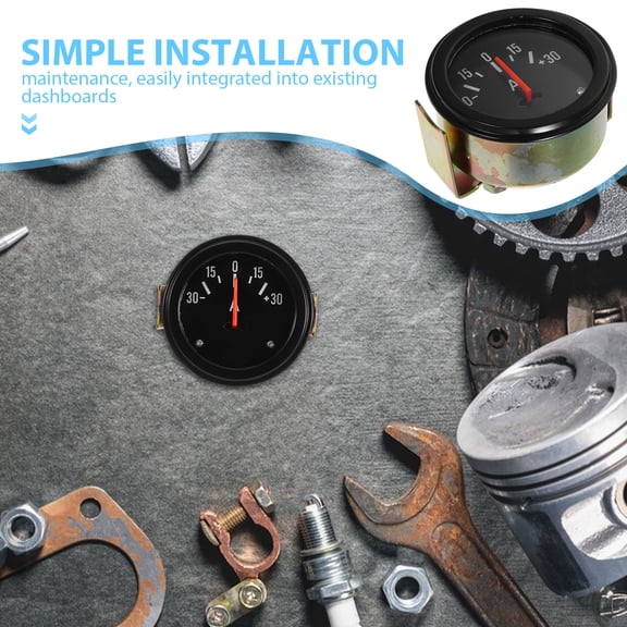 OFFIGAM Inline Amp Meter for Cars Trucks Tractors 12V 24V Accurate Current Gauge Easy Dashboard Installation