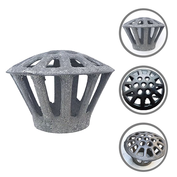 OFFIGAM Grey Cast Iron Gutter Guard with Rust-Resistant Drain Cover for and Effective Bathroom Drain