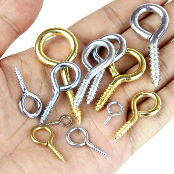 OFFIGAM 800Pcs Small Iron Eyelet Screws for Pendant Making, Craft Supplies, Jewelry Accessories