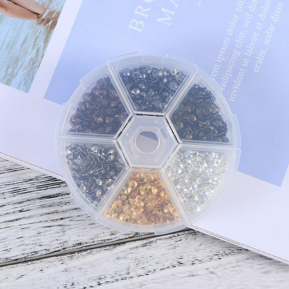 OFFIGAM Iron Buckle Jewelry Accessories with Assorted Color Clam Shell Beads for Crafting and Projects