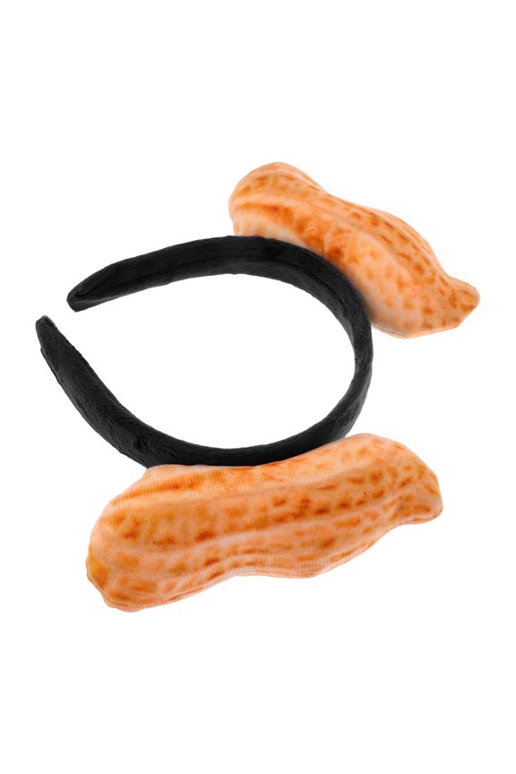Khaki Peanut Shaped Hair Band Lightweight Novelty Food Headband for Party Or Costume