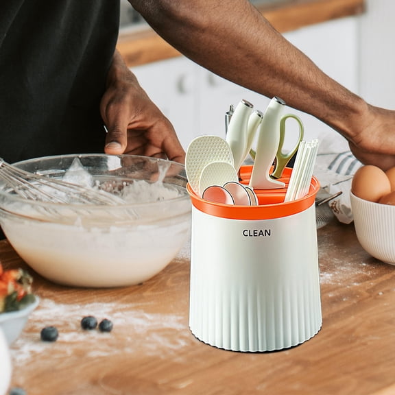 OFFIGAM Kitchen Fork Holder Orange PP Sleek Design Utensil Organizer for Home