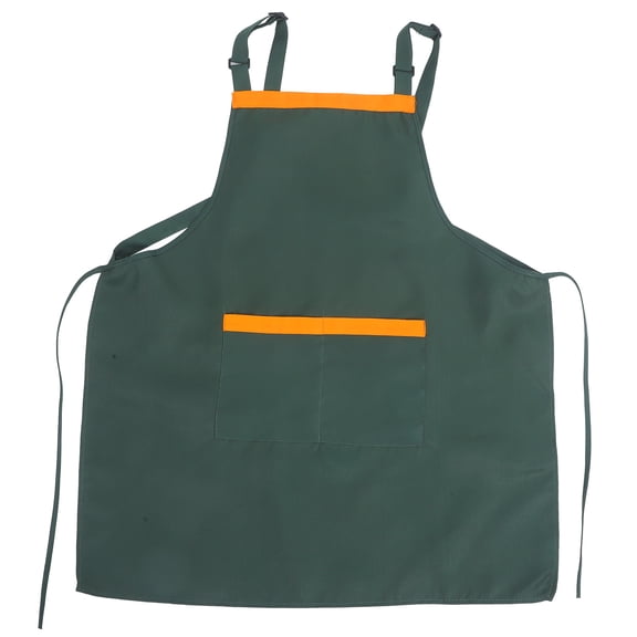 OFFIGAM Kitchen Apron Green Cloth H-Back Adjustable Pocket for Home Use