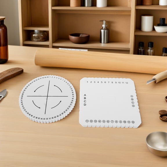 OFFIGAM Set of 8 Lightweight White Foam Kumihimo Braiding Boards for DIY Jewelry and Cord Crafting