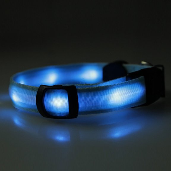 OFFIGAM LED Pet Nylon with 6 Leds Flashing Light for Night Time Safety