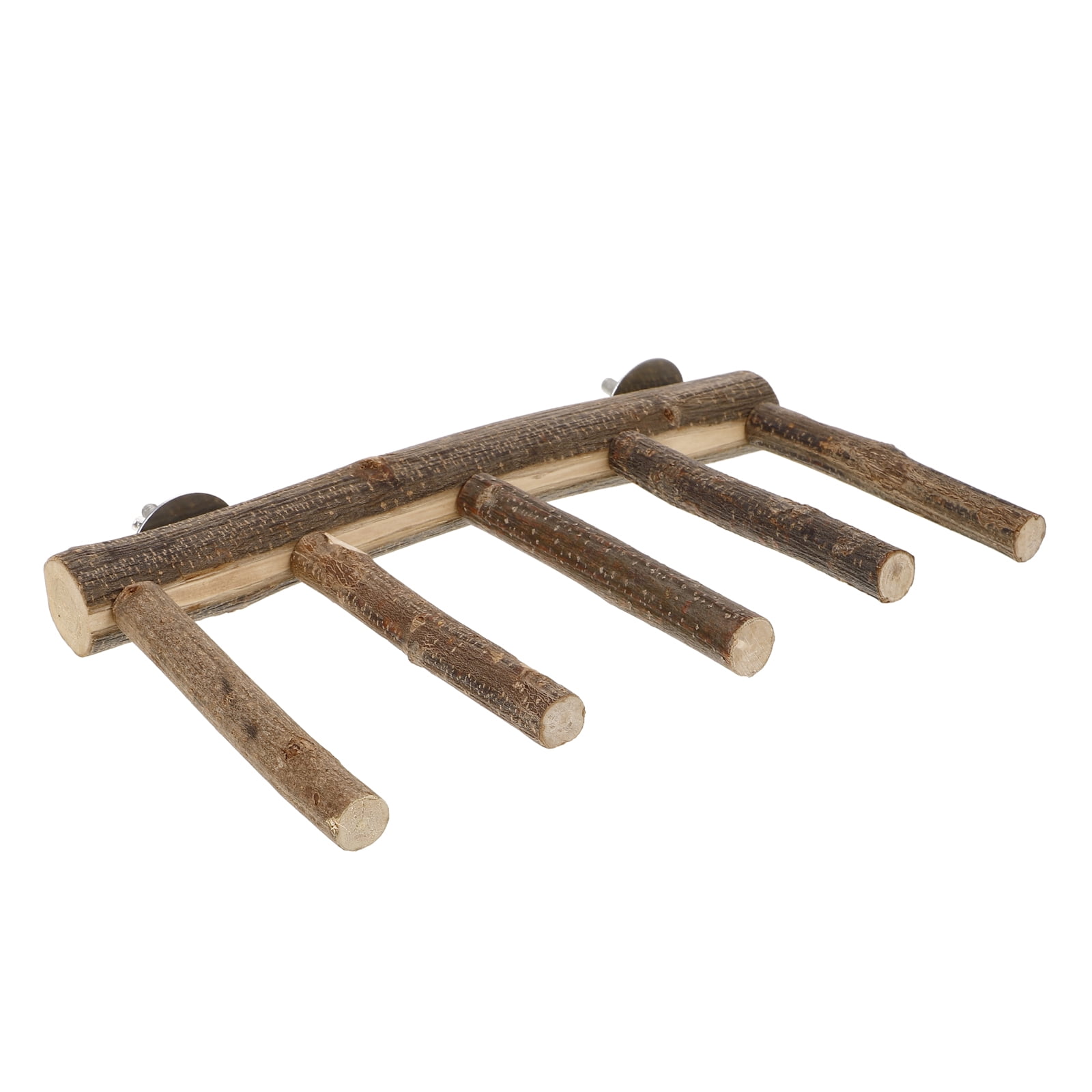 OFFIGAM Light Brown Wooden Bird Perch Stand for Parrots and Pet Birds ...
