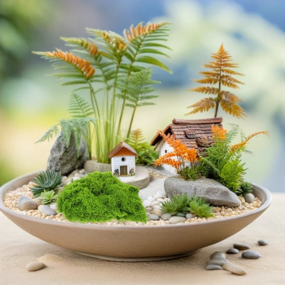 OFFIGAM Light Green Artificial Moss for Crafts, Aquarium, Terrarium, and Home Decoration Projects, Realistic Simulation