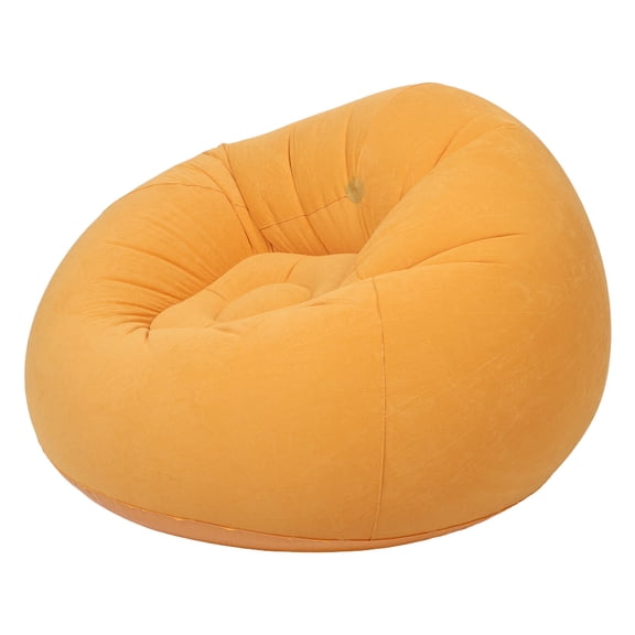 OFFIGAM Quick Inflate Orange Bean Bag Lounger Sofa for Camping and Outdoor Travel