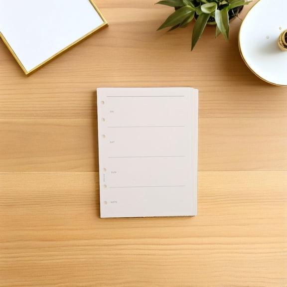 OFFIGAM Undated Weekly and Monthly Planner Insert Pages White Paper for Notebook