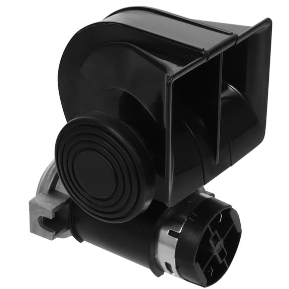 OFFIGAM Loud Car Horn Set Electric Train Horn Plastic Black Square Mouth Design 1 Set